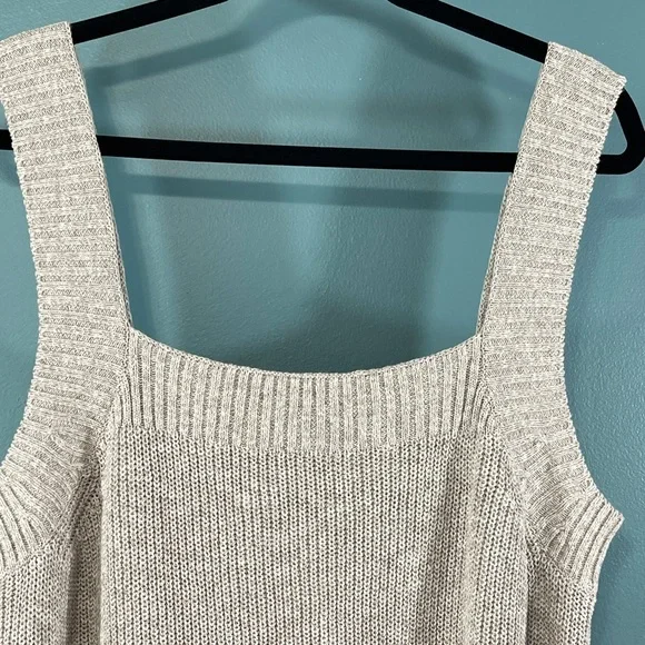 Tommy Bahama Sanibel Linen Sweater Tank Top Size L Natural Tan - Picture 6 of 7